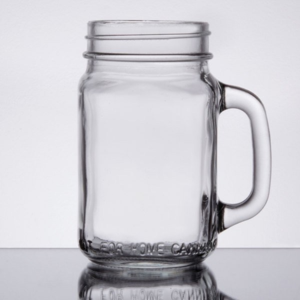 16oz Mason Jar with Handle - Set of 6